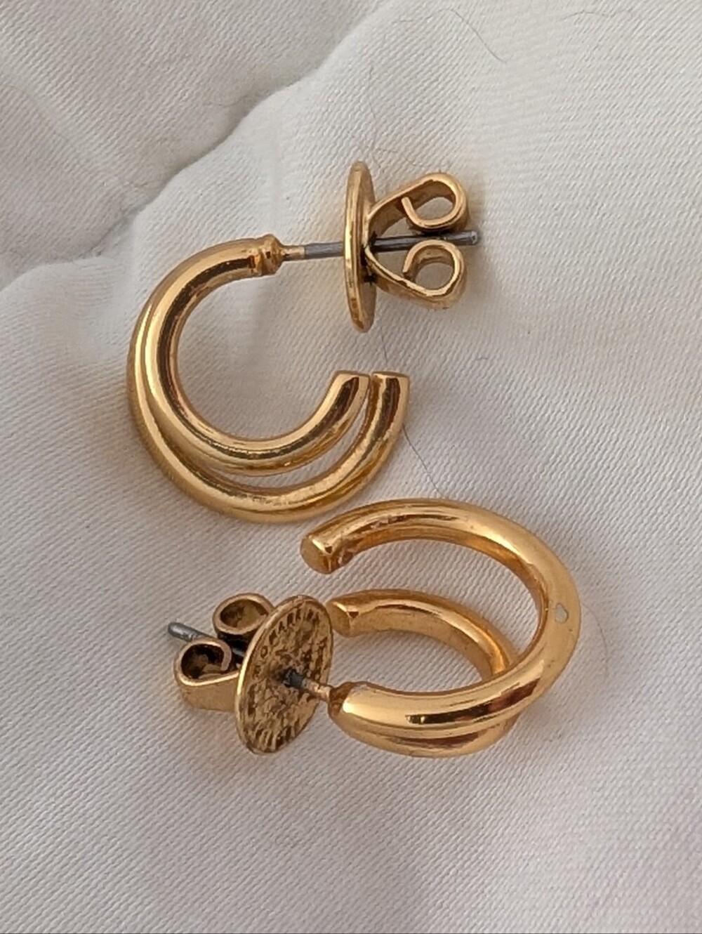Ana Luisa Small Double Hoop Earrings - Gold